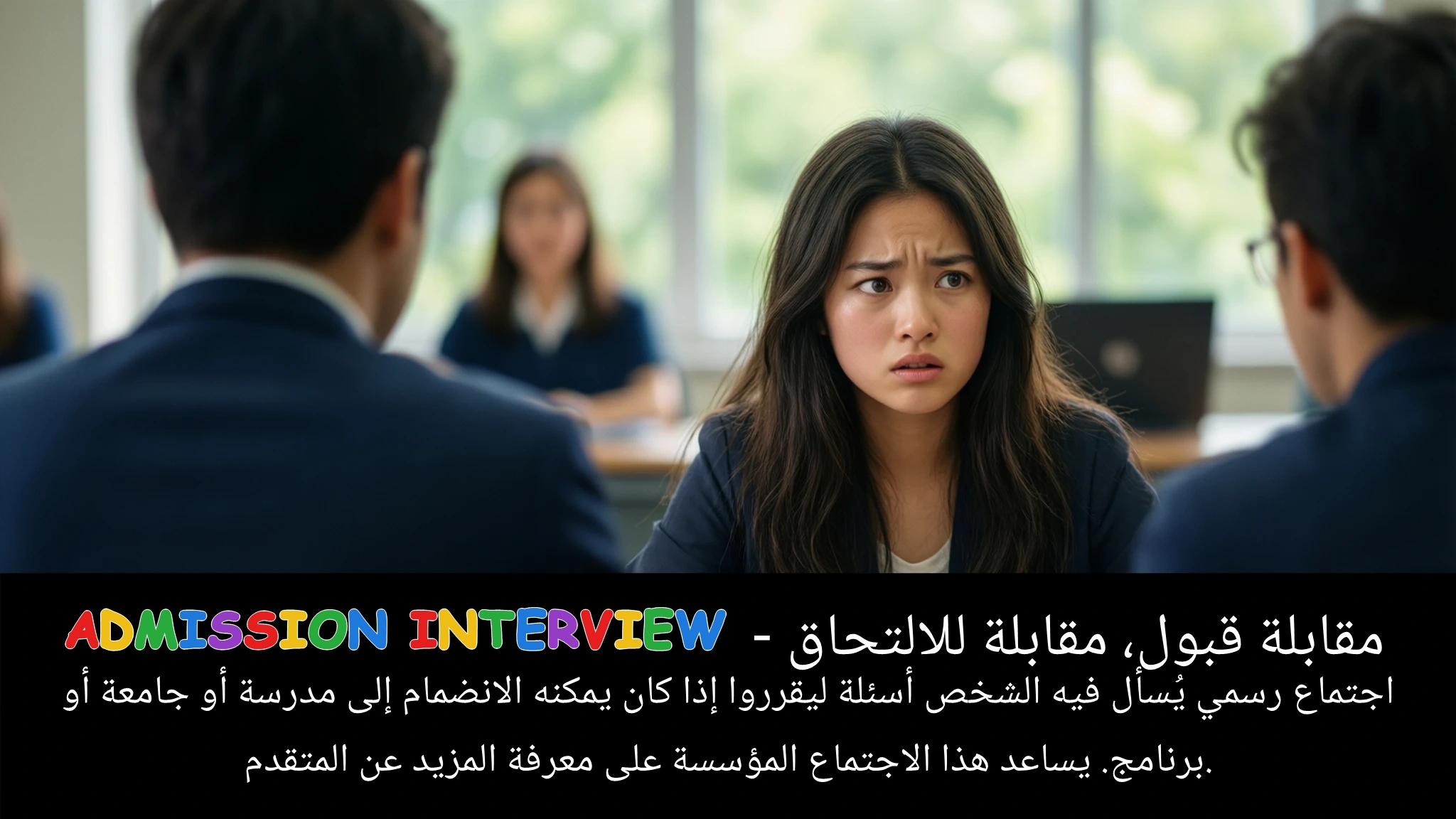 Arabic Illustration for admission interview